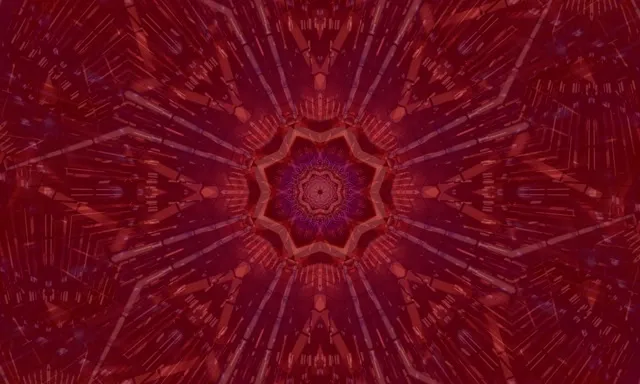 Červený kaleidoskop neonový tunel VJ Loop 5:3 wide 60fps spořič obrazovky
