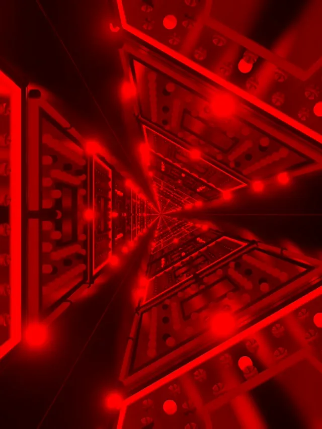 Tunnel Neon Rosso Caleidoscopio Esplosione VjLoops 3:4 iPad Portrait 60fps Screensaver