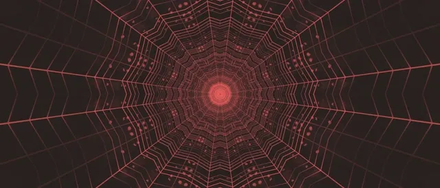 Red Mechanical Kaleidoscope Neon Tunnel Vj Loop 21:9 Ultrawide 60fps Screensaver