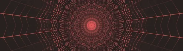 Neon Tunnel Red Spider Web Vortex 32:9 Super Ultrawide 60fps Screensaver Vj Loop
