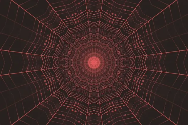 Rdeč Fraktalni Kalejdoskop Neon Tunel 3:2 Surface 60fps Ohranjevalnik Zaslona VJ Loop