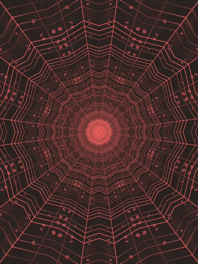 Tunnel al Neon Rosso Caleidoscopio Ingranaggi VJ Loop 3:4 iPad Portrait 60fps Screensaver