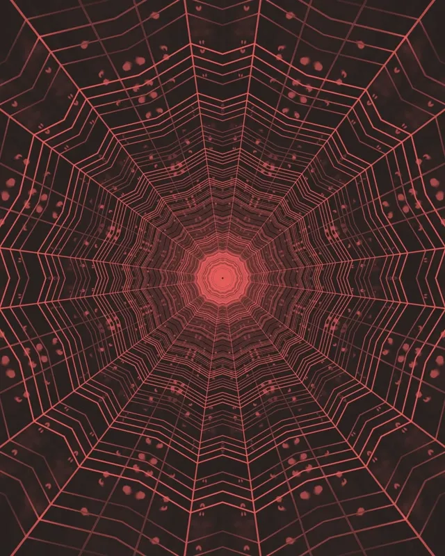 Rød Mek Kaleidoskop Neon Tunnel VJ Loop 4:5 Instagram 60fps Pauseskærm
