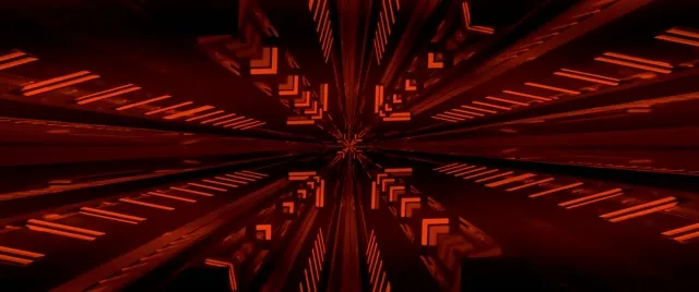 Red Neon Tunnel Vj Loop Geometric Arrow 2.39:1 Cinemascope 60fps Screensaver