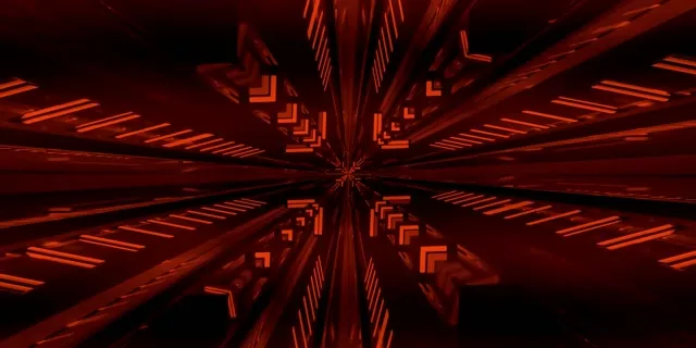 Red Neon Tunnel Kaleidoscope Burst VJ Loop 2:1 Univisium 60fps Screensaver