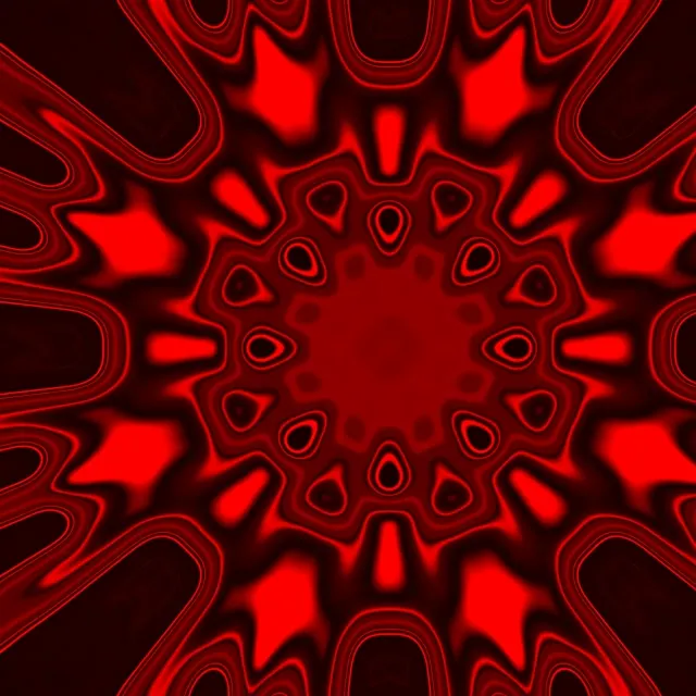 VJ Loop Neon Tunel Červený Mandala Výbuch 1:1 Square 60fps Spořič