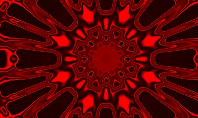 Rooi Neon Tonnel Kaleidoskoop Uitbarsting VJ Loop 5:3 Wye 60fps Skermbeskermer