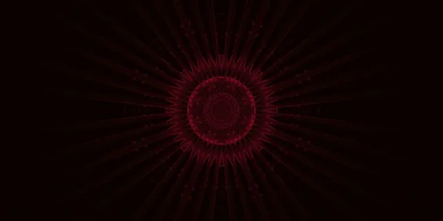 Mandala Carmesí Explosión Túnel Neón VJLoops 2:1 Univisium 60fps Salvapantallas