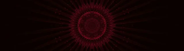 Rød Fraktal Kaleidoskop Neon Tunnel 32:9 Super Ultrawide 60fps Pauseskærm VJ Loop