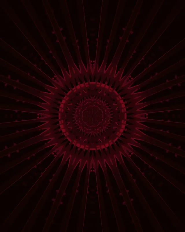 Crimson Fractal Mandala Neon Tunnel Vj Loop 4:5 Instagram 60fps Screensaver