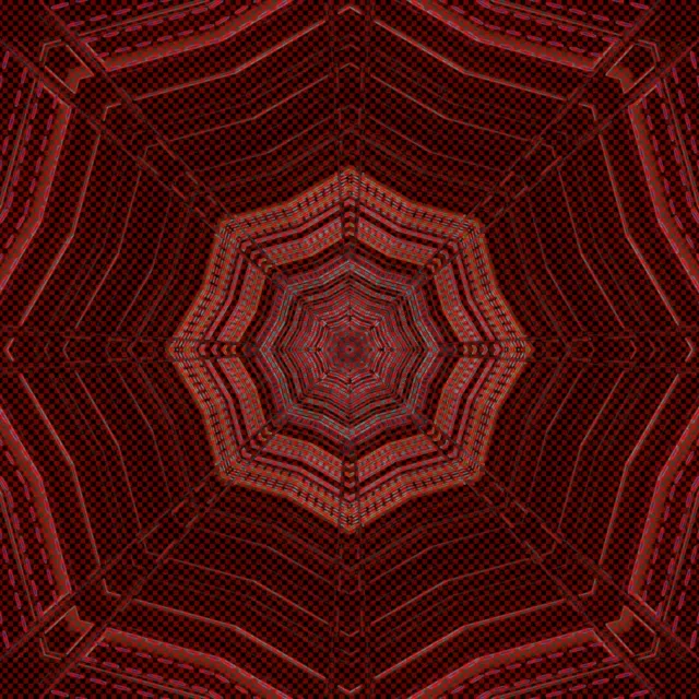 Vj loop Túnel de Neón Vermello Octógono Espiral Protector de Pantalla 1:1 Cadrado 60fps