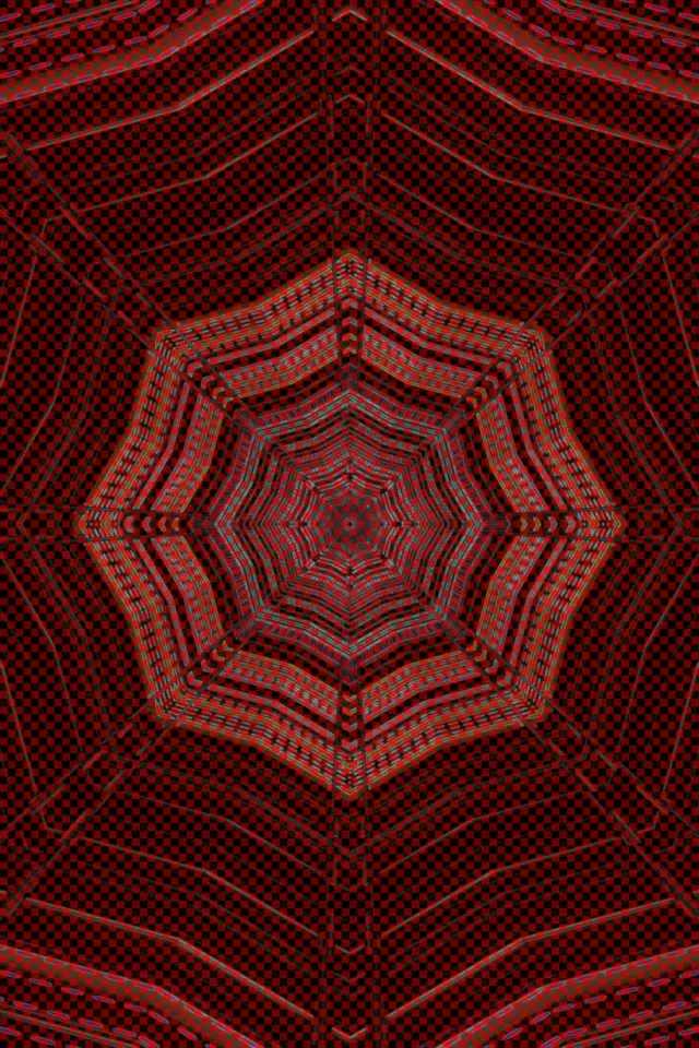 Tuneli ya Neon Nyekundu Octagon Vortex Vj Loop 2:3 Photo Portrait 60fps Screensaver