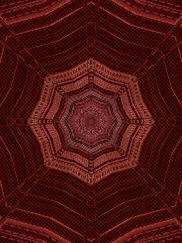 Rooi Agtkant Neon Tonnel VJ Loop 3:4 iPad Portret 60fps Skermbewaarder