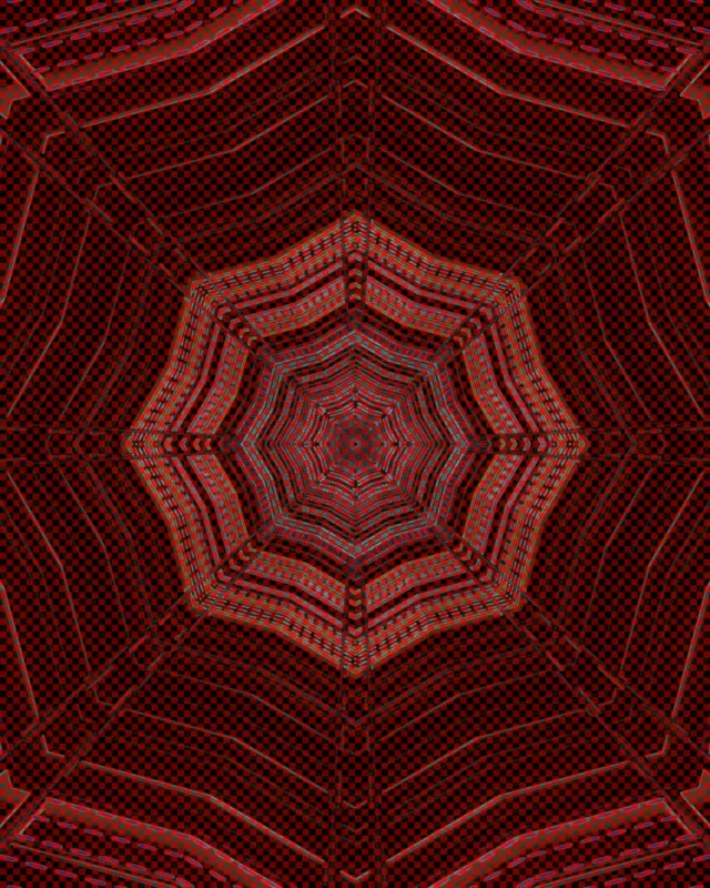 Neon Tunnel Red Octagon Vortex Vj Loop 4:5 Instagram 60fps Screensaver