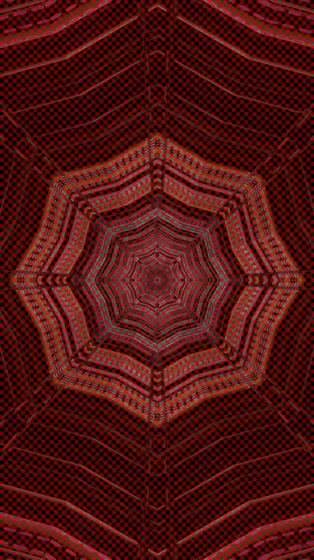 Neon Tunel Crveni Oktagon Vorteks VJLoops 9:16 Reels 60fps Čuvar Ekrana