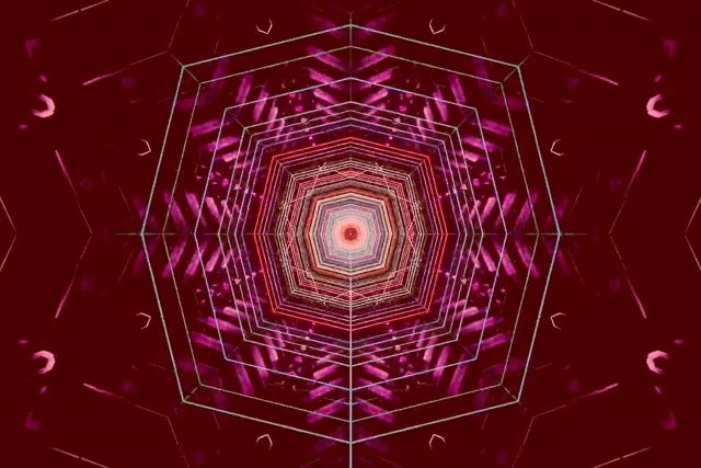 Neon Tunel Kaleidoskop Vrtlog VJ Loop 60fps 3:2 Surface Čuvar Ekrana