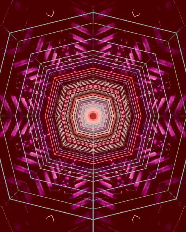 Neonowy Tunel Kalejdoskop Wir VJ Loop 4:5 Instagram 60fps Wygaszacz Ekranu