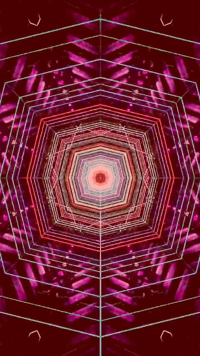 Neon Tunel Osmougao Vrtlog VJ Loop 9:16 Reels 60fps Čuvar Ekrana