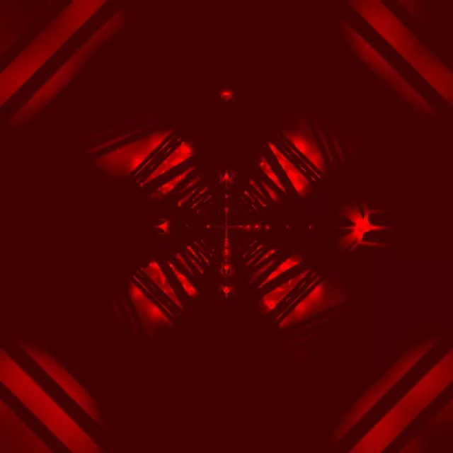 Túnel de Neó Vermell Calidoscopi Vj Loop 1:1 Quadrat 60fps Estalvi de Pantalla