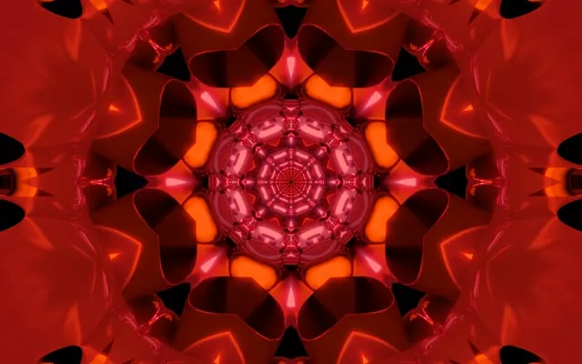 Czerwony Neonowy Tunel Wygaszacz Ekranu 60fps 16:10 MacBook VJ Loop