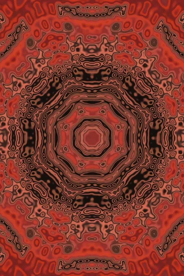 レッド ネオントンネル スクリーンセーバー 60fps 2:3 フォトポートレート VJLoops PC ラップトップ