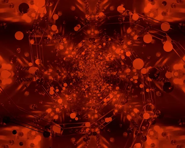 Túnel Neón Vermello Protector de Pantalla 60fps 5:4 industrial Vj loop