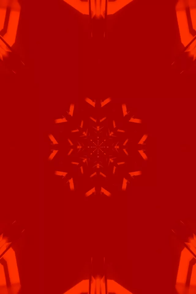 レッド ネオントンネル スノーフレーク スクリーンセーバー 2:3 フォトポートレート 60fps VJLoops