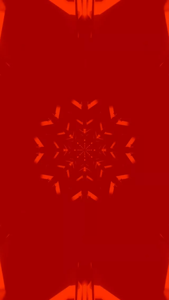 Rød Neon Tunnel Snefnug Pauseskærm 60fps 9:16 Reels VJ Loop
