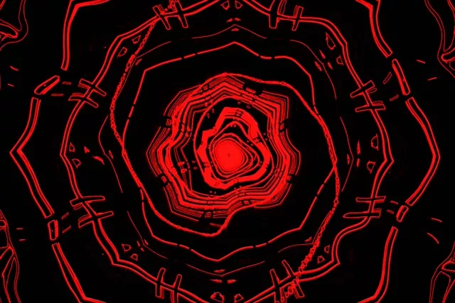 Rød Neon Tunnel Spiral Loop 3:2 Surface 60fps Skjermsparer Vj Loop