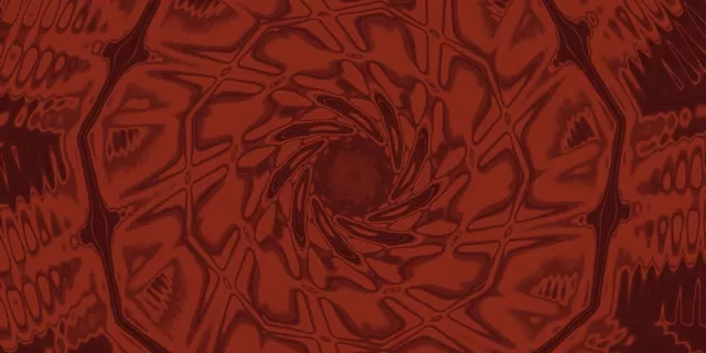 Red Swirling Octagon Neon Tunnel Vj Loop 2:1 Univisium 60fps Screensaver