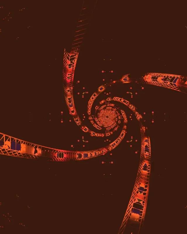 Tunel Neon Roșu Vortex Spirală VJ Loop 60fps 4:5 Instagram Screensaver