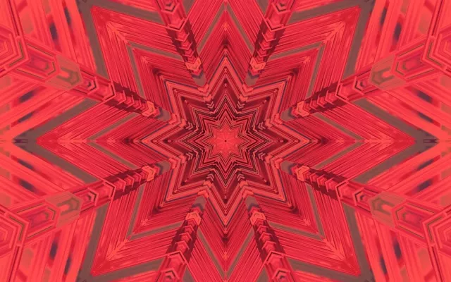 Caleidoscopi Estrella Vermella Túnel de Neó VJ Loop 16:10 MacBook 60fps Estalviapantalles