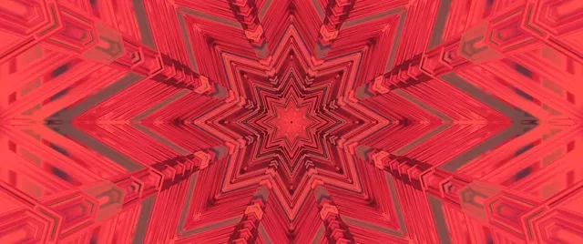 تونل نئون کالیدوسکوپ ستاره قرمز VJ Loop 2.39:1 Cinemascope 60fps محافظ صفحه