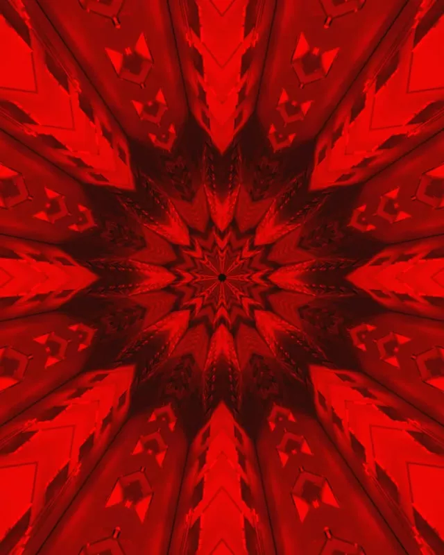 Hầm Neon Đỏ Sao Kaleidoscope 60fps Màn Hình Chờ PC Laptop VJ Loop 4:5 Instagram