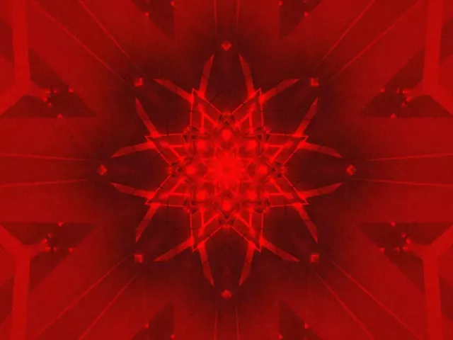 Neon Tunnel Rot Stern Kaleidoskop 4:3 Classic 60fps Screensaver Vj Loop