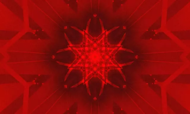 Calidoscopi Estrella Vermell Túnel Neon VJLoops 5:3 Wide 60fps Salvapantalles