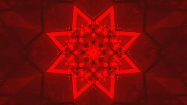 赤ネオントンネル星カレイドスコープ スクリーンセーバー 4K UHD 60fps VJループ