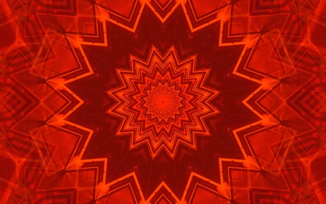 Neon Tunnel Red Star Burst VJ Loop 60fps 16:10 MacBook Screensaver