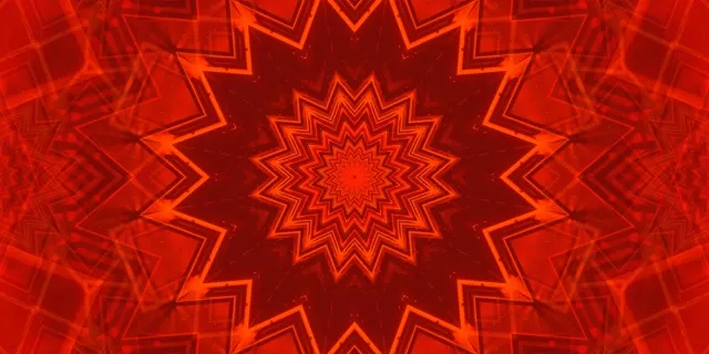 Red Star Burst Neon Tunnel VJ Loop 2:1 Univisium 60fps Screensaver