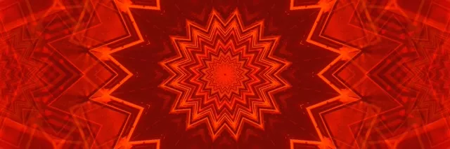 Red Neon Tunnel Zigzag Star Vj Loop 3:1 Triple Wide 60fps Screensaver