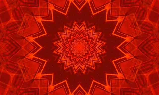 Red Neon Tunnel Star Burst Loop 5:3 Wide 60fps Screensaver Vj Loop