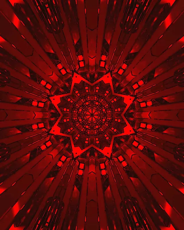 Đường Hầm Neon Đỏ Ngôi Sao Screensaver 60fps 4:5 Instagram VJ Loop