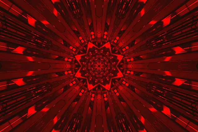 Punane Neon Tunnel Täht Ekraanisäästja VJLoops 3:2 Surface 60fps