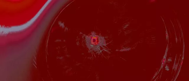 Červený Neonový Tunel Spirálový Vír VJ Loop 21:9 Ultrawide 60fps Šetřič Obrazovky