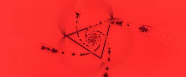 Neon Tunnel Red Swastika Spiral Triangle 2.39:1 Cinemascope 60fps Screensaver Vj Loop