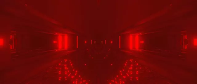 Červený Neon Tunel VJLoops 21:9 Ultrawide 60fps Spořič obrazovky Svítící Mřížka