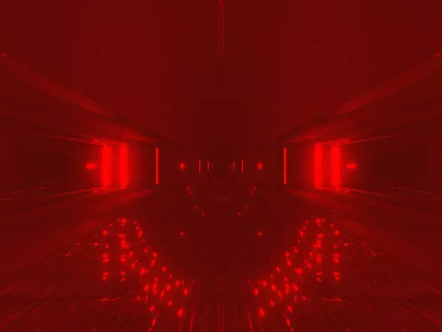 Twnnel Neon Coch VJLoops 4:3 Clasurol 60fps Arbed Sgrin Llawr Dot Tywynol