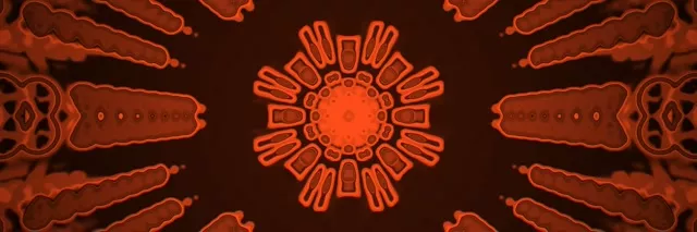 Terowongan Neon Mandala Berdenyut 3:1 Ultrawide 60fps VJ Loop Screensaver