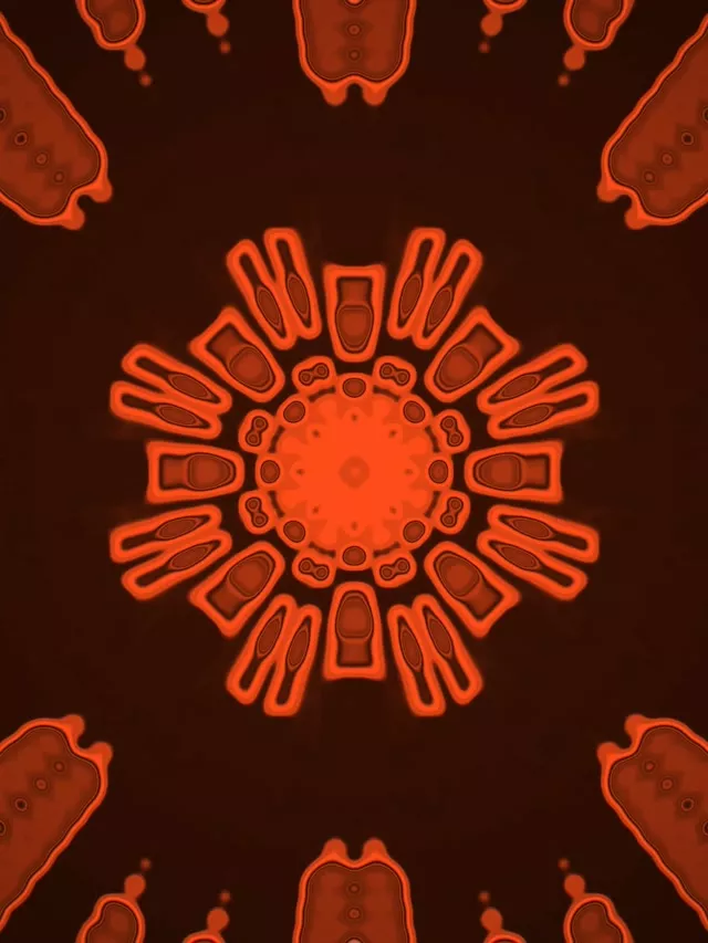 Neon Tunnel Radial Burst Kaleidoscope 3:4 iPad Portrait 60fps Screensaver VJ Loop