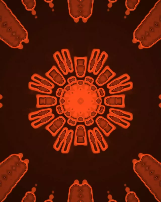 Túnel de Neón Vermello Racha Caleidoscopio 4:5 Instagram 60fps Protector VJLoops